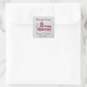 Classic Silver Jubileum - Dank u Vierkante Sticker (Tas)