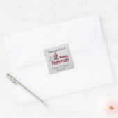 Classic Silver Jubileum - Dank u Vierkante Sticker (Envelop)