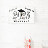 Classic Silver Klasse van 2025 Afstuderen Spandoek (Insitu)