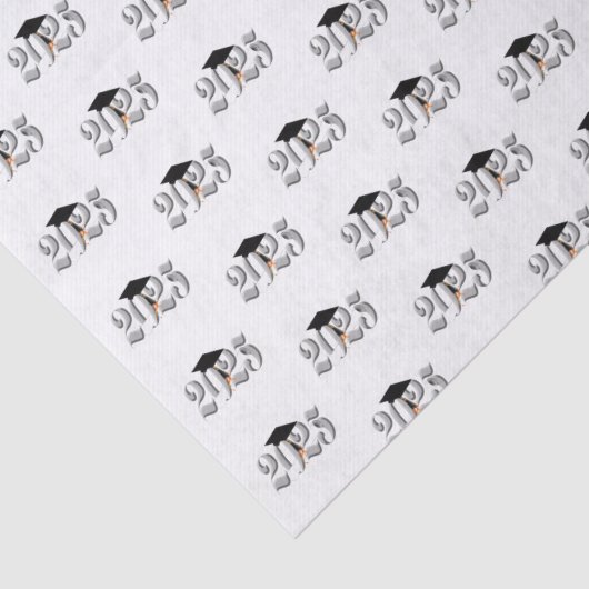 Classic Silver Klasse van 2025 Afstuderen Tissuepapier (Detail)