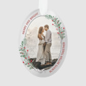 Classic Silver Lijst 1e Kerstmis samen Ornament (achterkant)