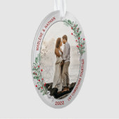 Classic Silver Lijst 1e Kerstmis samen Ornament (voorkant)