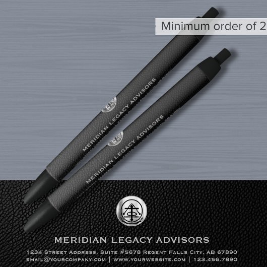 Classic Silver Logo Inktpen Zwarte Inkt Pen