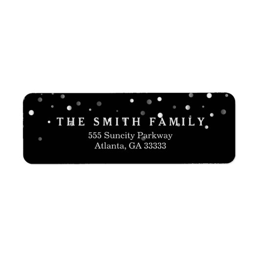 Classic Silver Stippen Black Modern Etiket (Voorkant)