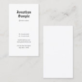 Classic Simple Chic Design Old English Nostalge Visitekaartje (Voorkant / Achterkant)