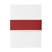 Classic Simple Elegant Red Wedding Uitnodigingen Wikkel (Achterkant Voorbeeld)