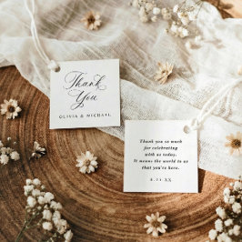 Classic Simple Elegant Wedding Thank You Bedankjes Labels