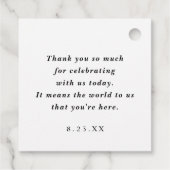 Classic Simple Elegant Wedding Thank You Bedankjes Labels (Achterkant)