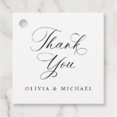 Classic Simple Elegant Wedding Thank You Bedankjes Labels (Voorkant)