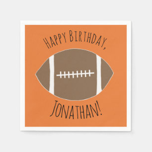 Classic Simple Football Happy Birthday Servet