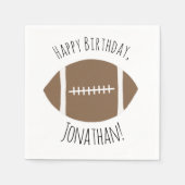 Classic Simple Football Happy Birthday Servet (Voorkant)