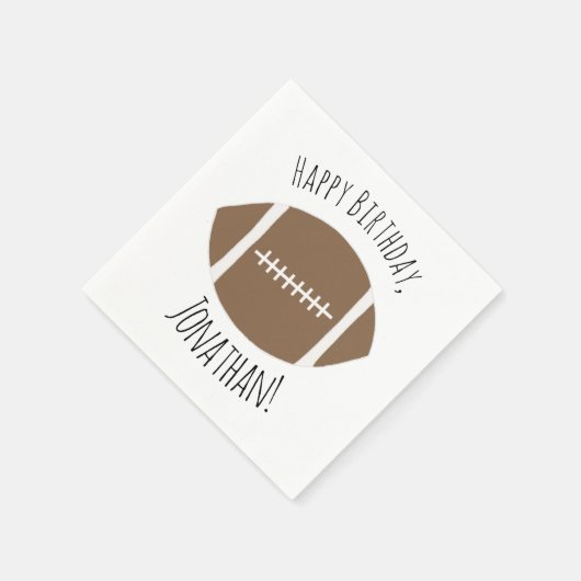 Classic Simple Football Happy Birthday Servet (Hoek)