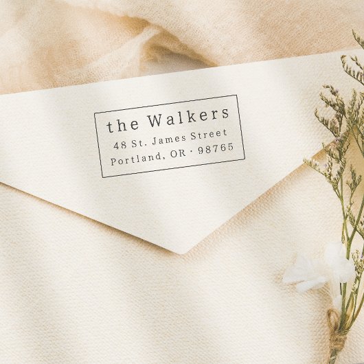 Classic Simple Lijst Naam en adres Rubberstempel