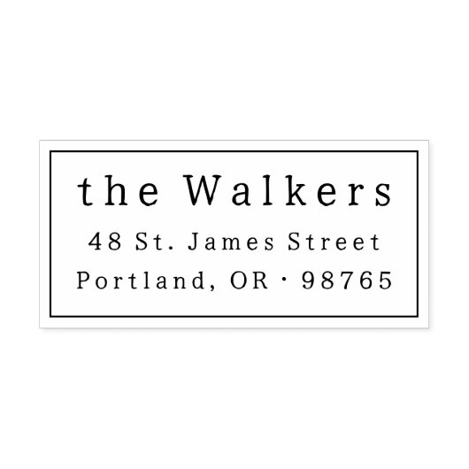 Classic Simple Lijst Naam en adres Rubberstempel (Afrduk)