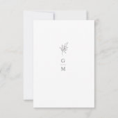 Classic Simple Minimalist RSVP Response Kaart (Achterkant)