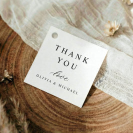 Classic Simple Minimalist Wedding Thank You Bedankjes Labels