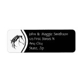 Classic Simple Modern Horse Silhouette Logo Etiket (Voorkant)