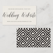 Classic Simple Script Modern Chic Wedding Website Informatiekaartje (Voorkant / Achterkant)