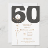 Classic Simple Sixty Modern Adult Birthday Kaart (Voorkant)