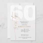 Classic Simple Sixty Modern Adult Birthday Kaart (Voorkant)