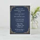 Classic! Simplistic Rehearsal Dinner invitation Kaart (Staand voorkant)