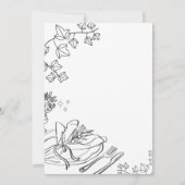 Classic Sketch Table Setting Ramadan Iftar Dinner Kaart (Achterkant)