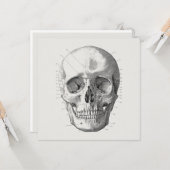 Classic Skull Diagram Illustratie Kaart (Voorkant / Achterkant in situ)