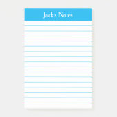 Classic Sky Blue-led, persoonlijk Post-it® Notes (Voorkant)