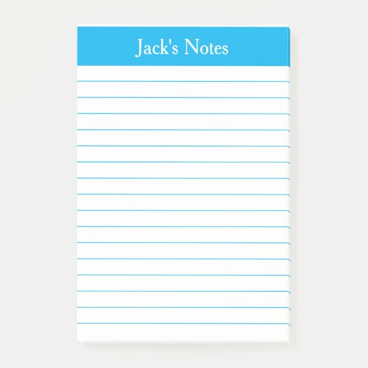 Classic Sky Blue-led, persoonlijk Post-it® Notes (Voorkant)