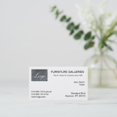 Classic Slate Grey Logo Visitekaartjes (Staand voorkant)