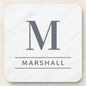 Classic Slate Personalized Family Monogram Initiaa Bier Onderzetter (Voorkant)