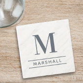 Classic Slate Personalized Family Monogram Initiaa Stenen Onderzetter
