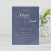 Classic Smokey Navy Blue Typografie Vrijgezellenfe Kaart (Staand voorkant)