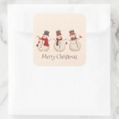 Classic Sneeuwmannen Kerst sticker Seal (Tas)