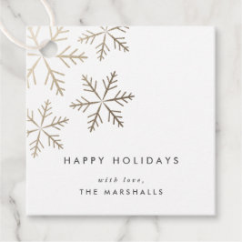 Classic Snowflake Faux Folie Holiday Cadeau Bedankjes Labels