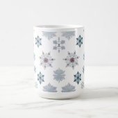 Classic Snowflake Silhouettes Pattern Christmas  Koffiemok (Center)