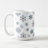 Classic Snowflake Silhouettes Pattern Christmas Koffiemok (Links)
