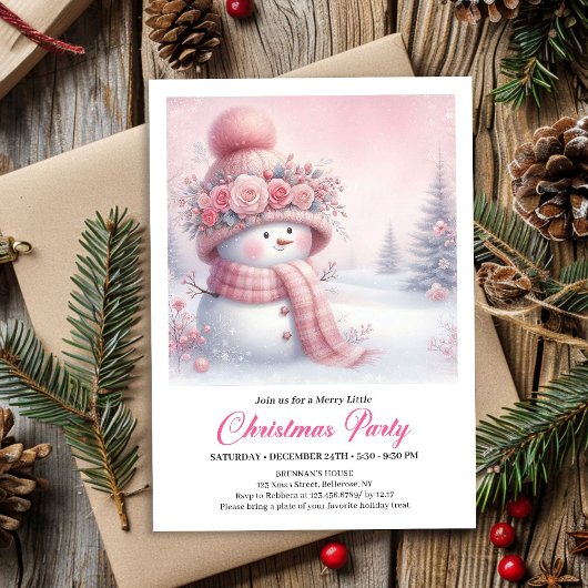 Classic Snowy Forest Kids Digital Download Christm Kaart
