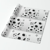 Classic Soccer Football Balls Flying Sports Cadeaupapier (Uitgerold)