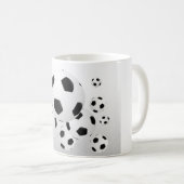 Classic Soccer Football Balls Flying Sports Koffiemok (Voorkant rechts)