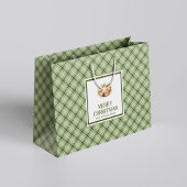 Classic Soft Pastel Christmas Script Gift Bag  Groot Cadeauzakje