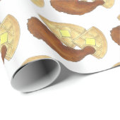 Classic Soul Food Fried Chicken and Waffles Diner Cadeaupapier (Rol Hoek)