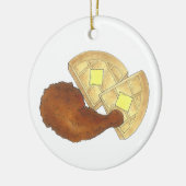 Classic Soul Food Fried Chicken and Waffles Diner Keramisch Ornament (Links)