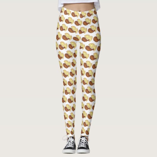 Classic Soul Food Fried Chicken and Waffles Diner Leggings (Voorkant)
