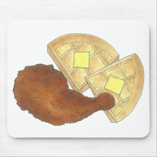 Classic Soul Food Fried Chicken and Waffles Diner Muismat