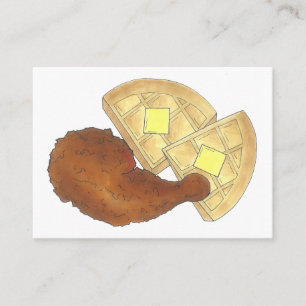 Classic Soul Food Fried Chicken and Waffles Diner Visitekaartje