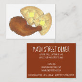 Classic Soul Food Fried Chicken and Waffles Diner Visitekaartje (Voorkant / Achterkant)