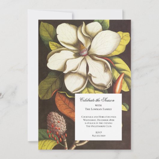 Classic Southern Magnolia Uitnodiging (Voorkant)