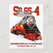 Classic Southern Pacific GS-4 Steam Locomotive Briefkaart (Voorkant)