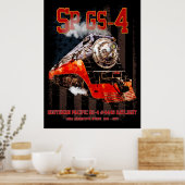 Classic Southern Pacific GS-4 Steam Locomotive Poster (Keuken)